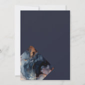 Invitation Marbre bleu marine et marbre doré (Dos)