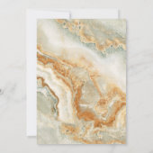 Invitation Marbre Brown or Faux or Foil Mariage islamique (Dos)