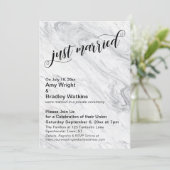 Invitation Marbre célébration de mariage juste après la cérém (Debout devant)