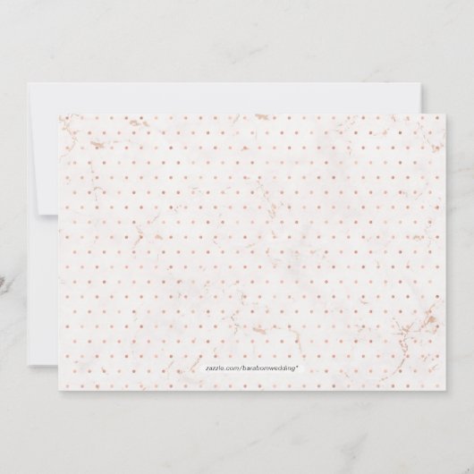 Invitation Marbre | Cérémonie Mariage de typographie moderne  (Dos)