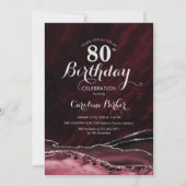 Invitation Marbre d'agate d'argent de Bourgogne 80e anniversa (Devant)