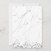 Invitation Marbre d'argent simple pour la fête de l'anniversa (Dos)