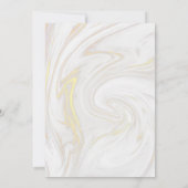 Invitation Marbre de baptême à l'aquarelle verdure (Dos)