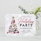 Invitation Marbre de fête de Noël de l'entreprise (Debout devant)