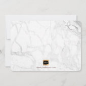 Invitation Marbre de PixDezines / L'or Rose de Faux vous plai (Dos)