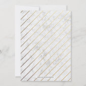 Invitation Marbre | Dîner de répétition de mariage classique (Dos)