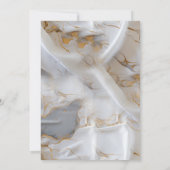 Invitation Marbre d'or blanc et ivoire sur soie (Dos)