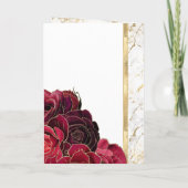 Invitation Marbre d'or Rose de Bourgogne Mariage musulman isl (Dos)