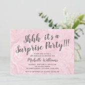 Invitation Marbre d'or Rose fille| Anniversaire de la fête su (Debout devant)