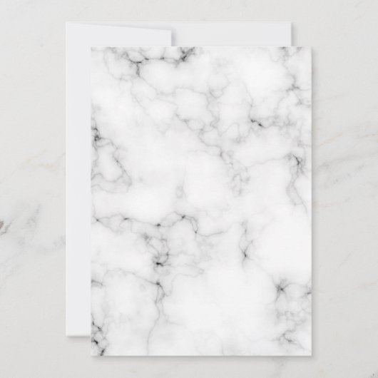 Invitation marbre doré d'eucalyptus mariage (Dos)