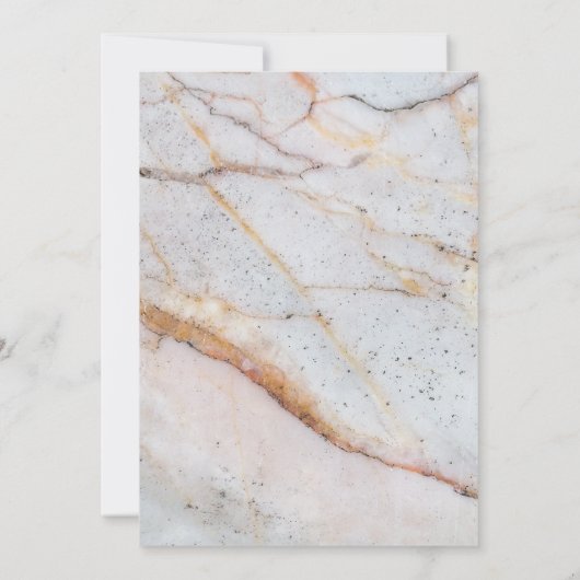 Invitation Marbre doré Nous nous enfuyons Cœurs dorés Calligr (Dos)