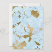 INVITATION MARBRE ÉLÉGANT BALLON BLEU ANNIVERSAIRE (Dos)