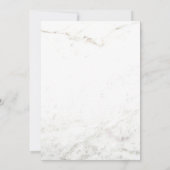 Invitation Marbre et Faux Rose Baby shower géométrique (Dos)