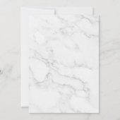 Invitation Marbre et or Forme géométrique Faux Foil Mariage (Dos)