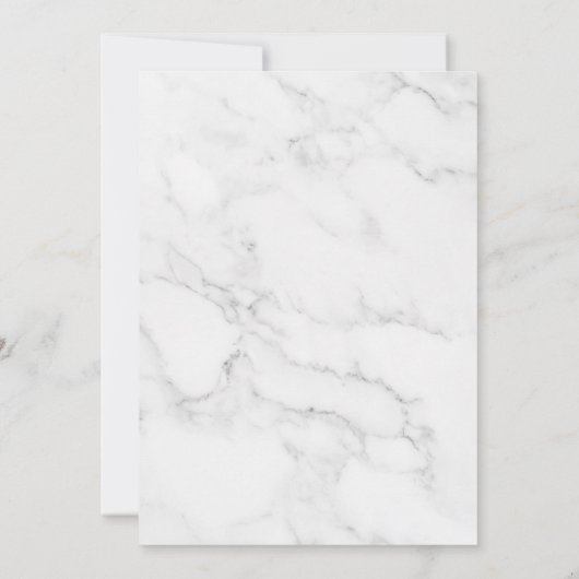 Invitation Marbre et or Forme géométrique Faux Foil Mariage (Dos)