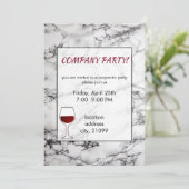 Invitation Marbre et verre noir et blanc (Debout devant)