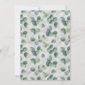 Invitation Marbre eucalyptus or cadre géométrique (Dos)