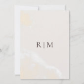 Invitation Marbre floral moderne Mariage traditionnel cadre (Dos)