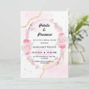 Invitation Marbre Floral Pétales et Fête des mariées de Prose