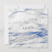 Invitation Marbre gris blanc Marbre gris minimum fête d'anniv (Dos)