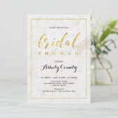 Invitation Marbre | Mariage Simple Typographie Moderne (Debout devant)