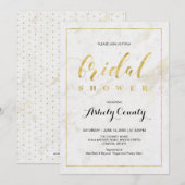 Invitation Marbre | Mariage Simple Typographie Moderne (Devant / Derrière)