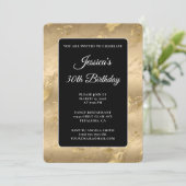 Invitation Marbre noir et or 30e anniversaire (Debout devant)
