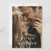 Invitation Marbre noir et or Mariage photo (Dos)