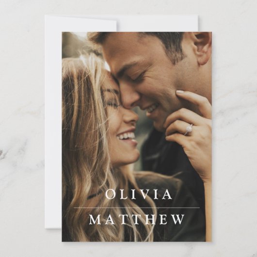 Invitation Marbre noir et or Mariage photo (Dos)