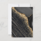 Invitation Marbre noir, Verre à vin, Ballons, Retraite (Dos)