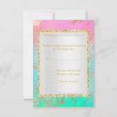 Invitation Marbre or pastel ELEGANT CLASSE rsvp (Dos)