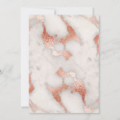 Invitation Marbre or rose et Couronne Quinceañera (Dos)