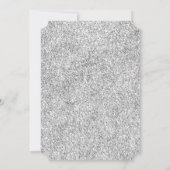 Invitation Marbre Parties scintillant argent et noir (Dos)
