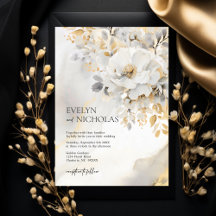 Marbre Pierre or gris or Mariage Floral