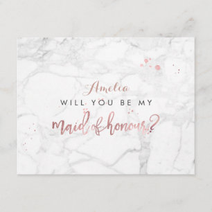 Invitation Marbre PixDezines / Faux Rose Gold Vous voulez...