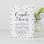 Invitation Marbre & pois | Réception de mariage pour couples (Debout devant)