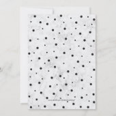 Invitation Marbre & pois | Réception de mariage pour couples (Dos)