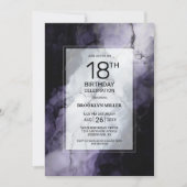 Invitation Marbre pourpre 18ème anniversaire (Devant)