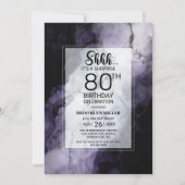 Invitation Marbre pourpre Surprise 80e anniversaire (Devant)
