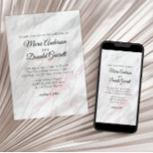 Invitation Marbre rose et gris moderne