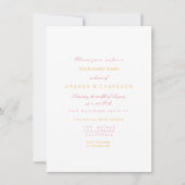 Invitation Marbre rose or fête d'anniversaire Pastel Forma Bl (Devant)