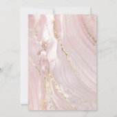 Invitation marbre rose | Première communion fille (Dos)