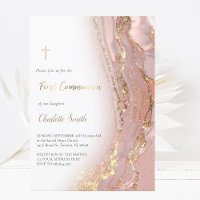 marbre rose | Première communion fille