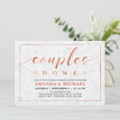 Invitation Marbre | Simple Mariage Moderne des Couples (Debout devant)