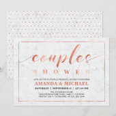 Invitation Marbre | Simple Mariage Moderne des Couples (Devant / Derrière)