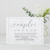 Invitation Marbre | Simple Mariage Moderne des Couples Shower (Debout devant)