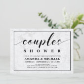 Invitation Marbre | Simple Mariage Moderne des Couples Shower (Debout devant)