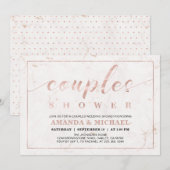 Invitation Marbre | Simple Mariage Moderne des couples Shower (Devant / Derrière)
