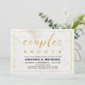 Invitation Marbre | Simple Mariage Moderne des Couples Shower (Debout devant)
