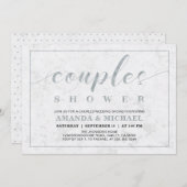 Invitation Marbre | Simple moderne Wedding shower Couples (Devant / Derrière)